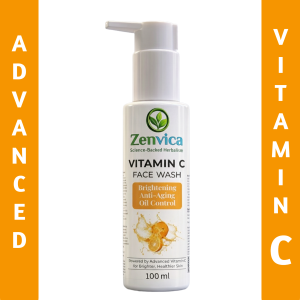 Zenvica Face Wash with Advanced Vitamin C | Gentle Brightening Cleanser with Aloe Vera & Citrus Extracts | 100 ml