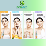 Zenvica Face Wash with Advanced Vitamin C | Gentle Brightening Cleanser with Aloe Vera & Citrus Extracts | 2 Pic Combo (100 ml Each)